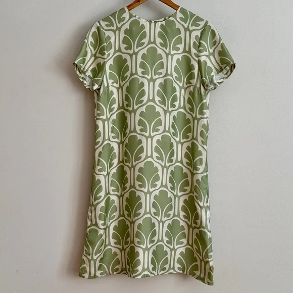 LA DoubleJ Green Sheath Mini Dress Short Sleeve Crew Neck - Picture 2 of 16